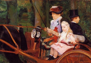 母親と子供を運転する女性と子供 メアリー・カサット Oil Paintings